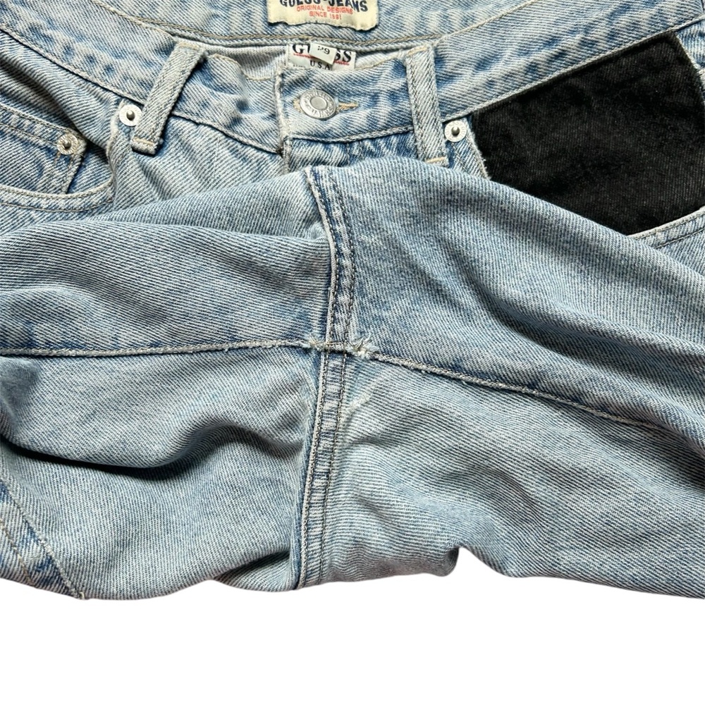 Vintage 90s Guess 29x26 Jeans x Ice Cream Soup Collab Reworked Denim - Picture 8 of 10